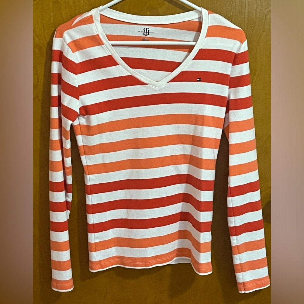 Tommy Hilfiger Striped Long Sleeve Shirt. Women’s Medium